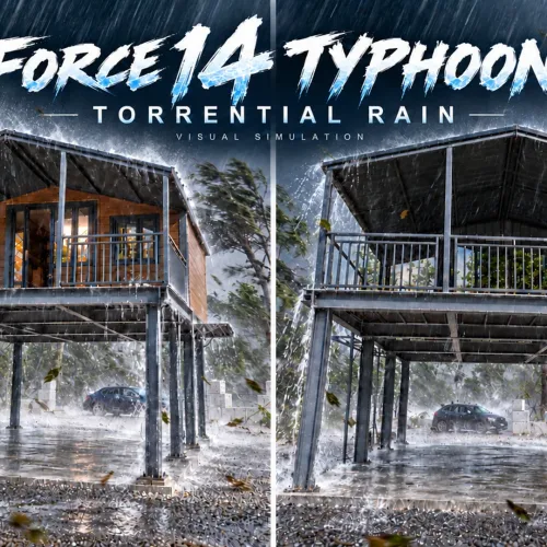 Anteng Modular House Survives South Pacific Typhoon